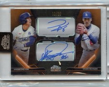 2026 Topps Chrome Black Hyeseong Kim (RC) & Chan Ho Park Orange DUAL AUTO /25