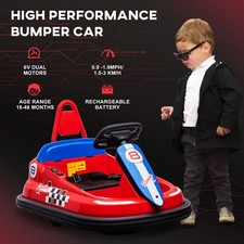 6V Electric Ride On Bumper Car for Kids, 360  Spinning Toy Vehicle with Lights