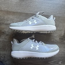 Under Armour Yard Turf Baseball Shoes Cleats Men's Size 9.5 Gray Charged