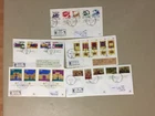 Five Israel registered fdc with sets of four and five stamps