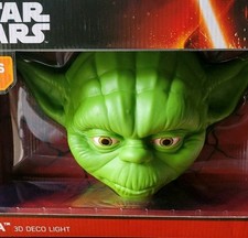 Star Wars Yoda 3D LED Luz de Pared Luz de Noche FX Nuevo En Caja Disney