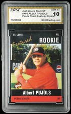 2004 Just Minors Black SP Albert Pujols AP3 Peoria Chiefs Featured Rookie MGS 10
