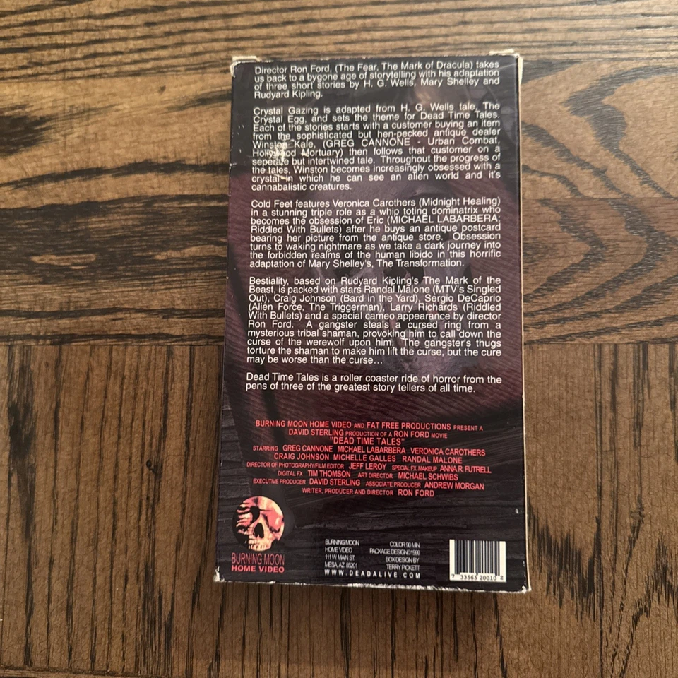 Dead Time Tales (2002) VHS Horror Very Rare Burning Moon Home Video - Tested - Image 2 of 4