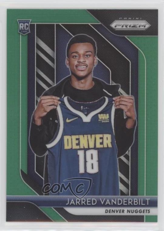 2018-19 Panini Prizm Green Prizm Jarred Vanderbilt #42 Rookie RC rf2