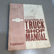 1966 Chevrolet Truck Shop Manual Supplement Original Oem Free Shipping 1966 Chevrolet Truck Shop Manual Supplement Original Oem Free Shipping