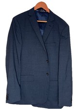 Men  s Blazer Size 44L Land  s End Blue Suit Jacket Traditional Fit