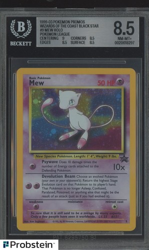 2000 Pokemon Black Star Promo Pokemon League #9 Mew Holo BGS 8.5 NM-MT+