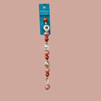 Hildie & Jo Beads Strand Coral & Pearl White Silver Spacers Jewelry Making Craft