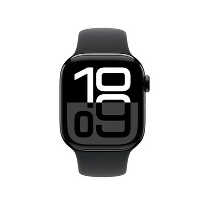 Apple Watch 10 GPS Diamantschwarz Alu 46mm Sportarmband Schwarz M/L MWWQ3 - Bild 1 von 3