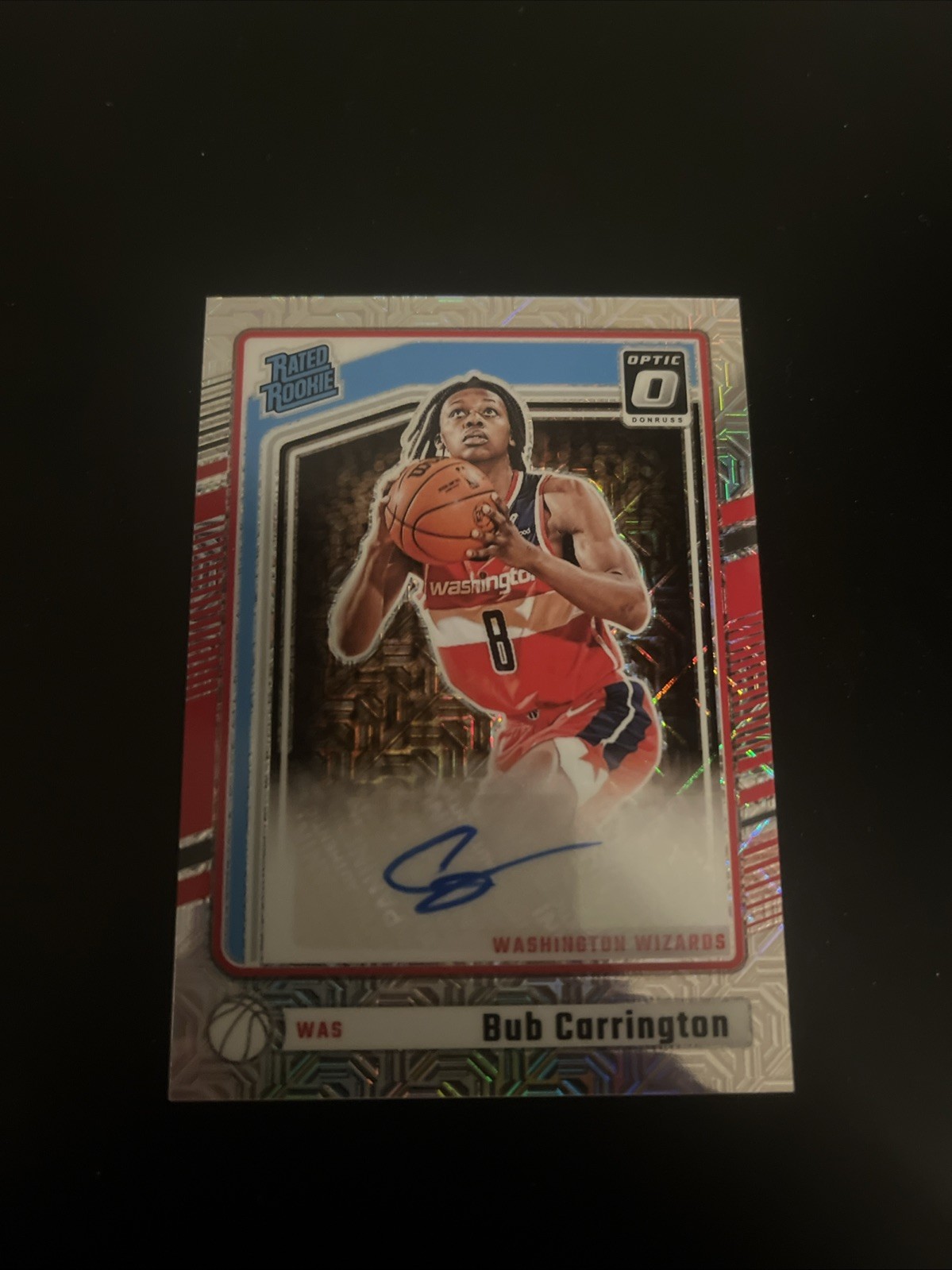 2024-25 Donruss Optic Bub Carrington Mojo Auto #311 Wizards