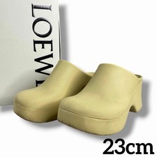 LOEWE Shoes Terra Form Clog Sandals Thick Soles Yellow Rubber Women's US6 EX