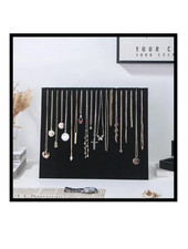 20 Slot Velvet Necklace Display Board Jewelry Organizer Stand for Shop Selling