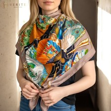 RARE VINTAGE HERMES Silk Scarf "Brise de Charme" Carre 90 by Julia Abadie