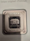 20 gram Geiger Edelmetalle Silver Bar .999 fine -has Tinning