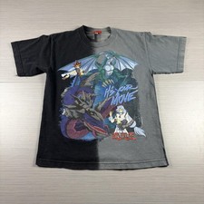 Yu-Gi-Oh Shirt Youth Large Black Split Dye It's Your Move Anime Tee Vintage 90s