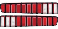 Oer Mb2145 1973-74 Charger Tail Lamp Lenses Pair - With Silver Accent