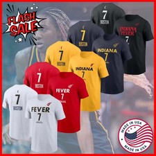 ⭐️HOT Aliyah Boston #7 Indiana Fever Name & Number Tee Basketball Gift For Fans