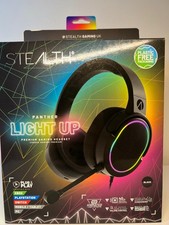 Stealth Panther RGB Gaming Headset Wired Mic PS5 PS4 Xbox PC Switch LED Black