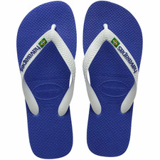 Havaianas Brazil Logo Marine Blue Flip Flop Sandal Women sizes 35/36-41/42