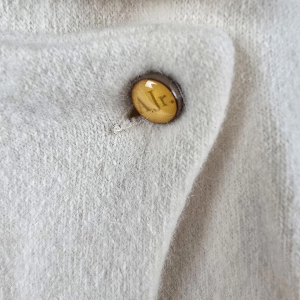 Emporio Armani Junior Girls Wool Blend Jacket Ivory 8 Vintage Single-Breasted Pr - Image 4 of 4