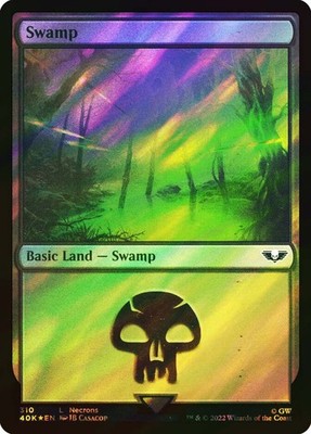 MTG SURGE FOIL Swamp  - Warhammer 40,000 Commander #310