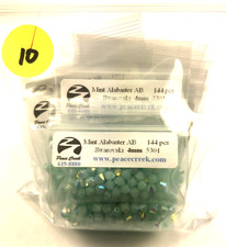 Swarovski Crystal 4mm 1,440 pcs Mint Alabaster AB 5301 10 baggies of 144 