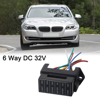 Leicht zugängliches Design von 6-Wege DC Auto Blade Sicherungshalter für schne