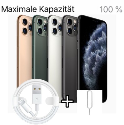 Apple iPhone 11 Pro 64GB 100% Batterie Grau Smartphone wie neu Zubehörpaket 24h
