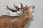 Krippenfigur Massiv  "HIRSCH coloriert"  Original Kostner  12 cm Holz