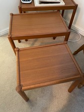 wooden set of 3 coffee table