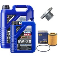 MotoröL Filter Set 5W-30 Liqui Moly 6 Liter + Schraube FüR Opel Omega B 2.5 3.0