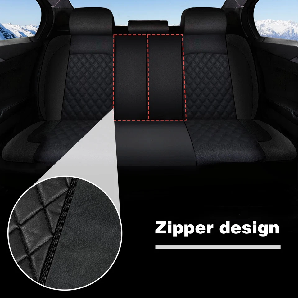 For Honda Accord/Civic/CRV/HRV/Pilot/Clarity PU Leather Car Seat Covers Full Set - Изображение 4 из 4