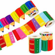 2pcs Colorful Bulletin Board Borders, 66ft Rainbow Pencil Notebook Board Bord...