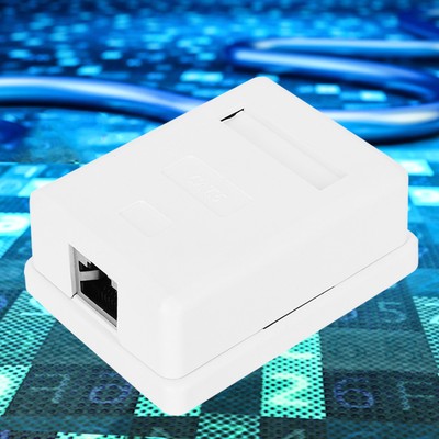 2pcs Desktop Information Junction Box RJ45 - 8P8C CAT6 Single Port Shielded CU