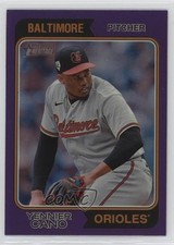 2023 Heritage High Number Hot Box Chrome Purple Refractor Yennier Cano #527 0i1b