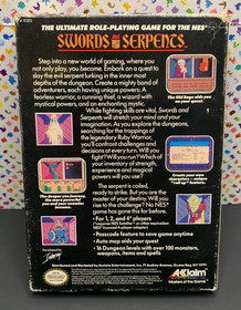 Swords and Serpents NES CIB