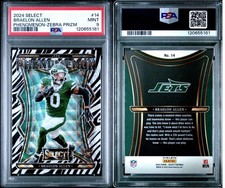 2024 Panini Select - Braelon Allen - Phenomenon Zebra - PSA 9