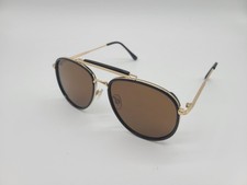 TOM FORD Mens Aviator Sunglasses Black Metal/...