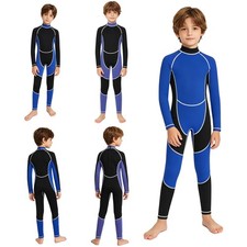 Kids Rash Guard Training Wetsuit Camping Swimsuit Outdoor Color Block Fitness