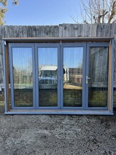 Bifolding Doors Wooden External Exterior Double Glazed Grey Bifolds Bifolds 3M