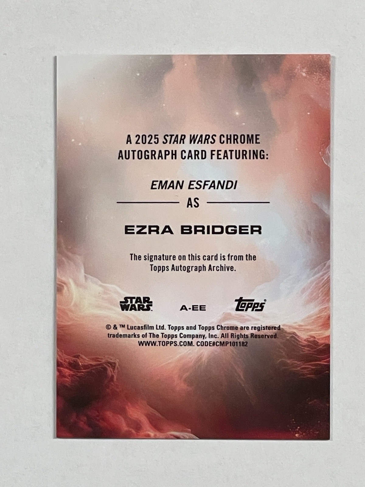 2025 Star Wars Chrome - Ezra Bridger - Auto #74/99 -  NM! view 2