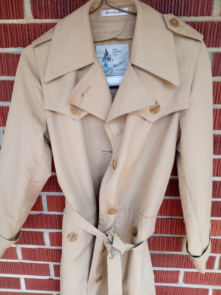 Abrigo Misty Harbor Mariner 3 Hecho en EE. UU. Talla 10 Regular Tl Foto 3 de 4