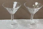 2 VNTG WATERFORD CRYSTAL COLLEEN MARTINI GLASSES 6 1/8” X 4 1/8”