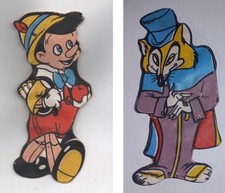 2 pupazzetti gonfiabili Bebè Galbani Walt Disney: n. 10 PINOCCHIO n. 14 LA VOLPE