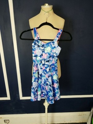 Sally Miller Couture Girls Dress size 7/8 Water color Print