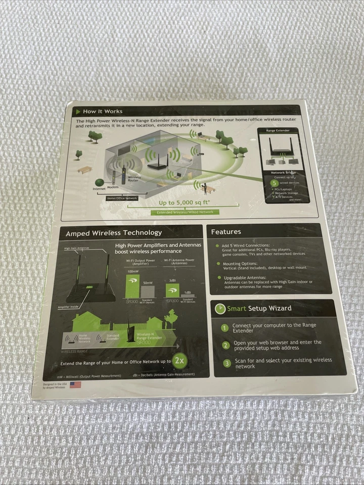 Amped Wireless High Power Wireless-300N Smart Repeater Sealed Box - Image 2 of 4