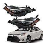 Pair Chrome Headlights For Toyota Corolla L Le Eco 2017-2019 Halogen Left+Right