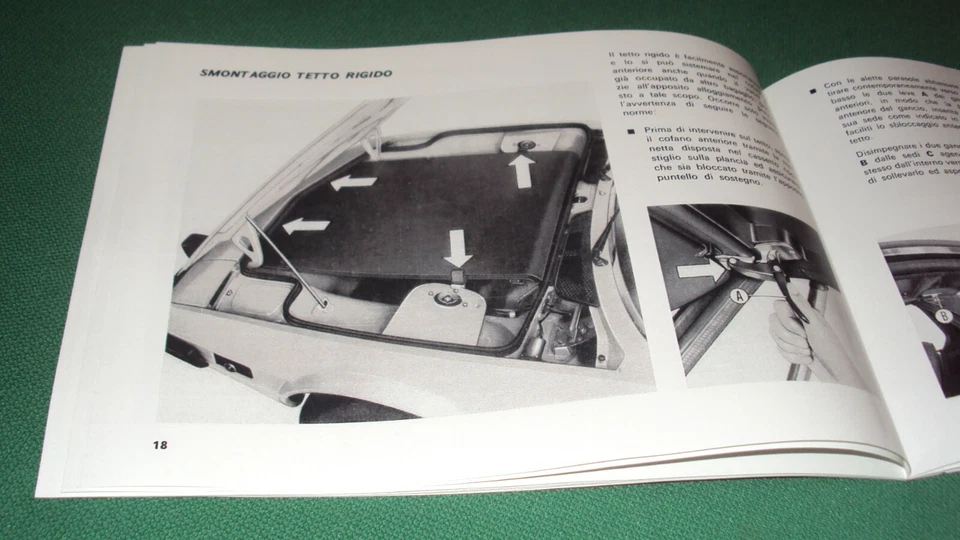 Uso e manutenzione Fiat x1/9 Owner's manual maintenance - Immagine 2 di 4