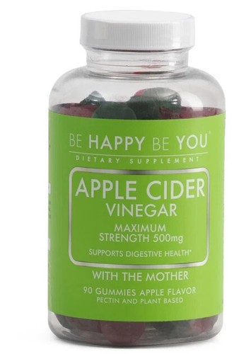 Be Happy Be you Apple cider vinegar Maximum strength 90 gummies Apple flavor