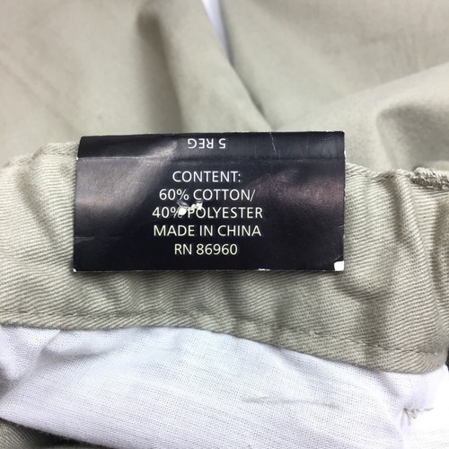 George Martin / Khaki Pleated Front Adjustable Waist Uniform Pants / Boys Size 5 - Picture 6 of 8